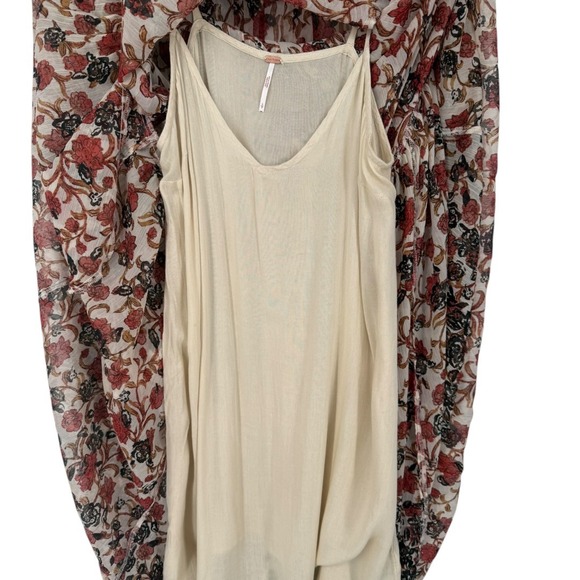 Free People See It Through Long Sleeve Floral Maxi Dress Size Small Bohemian - Picture 15 of 16